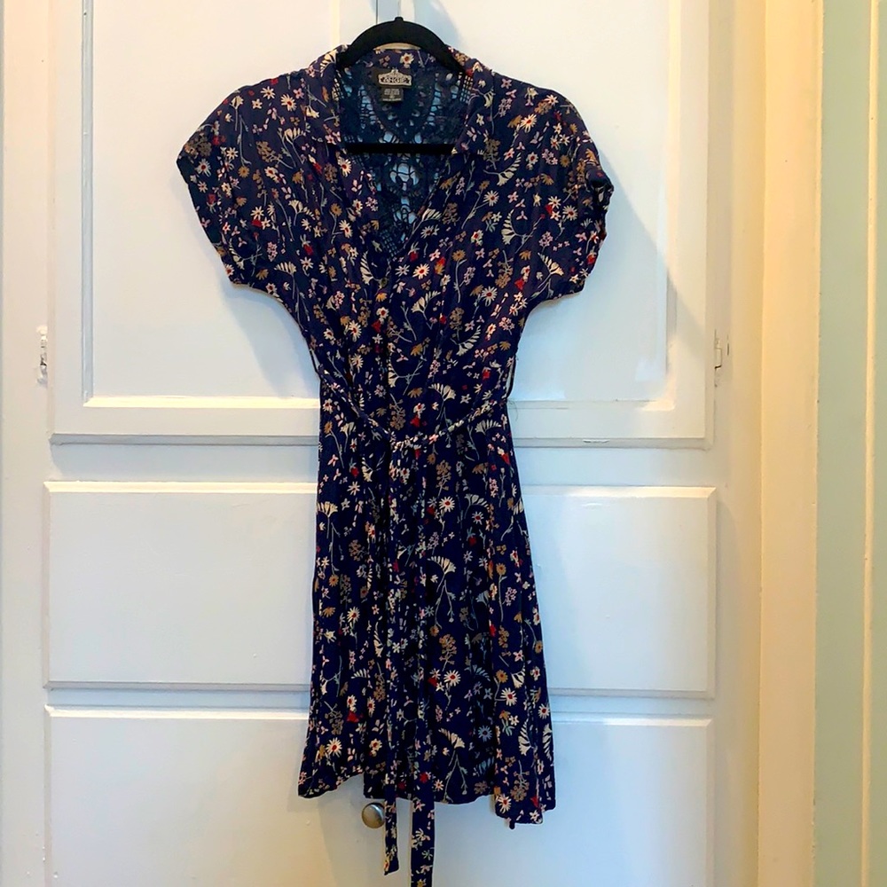 Navy Blue floral dress